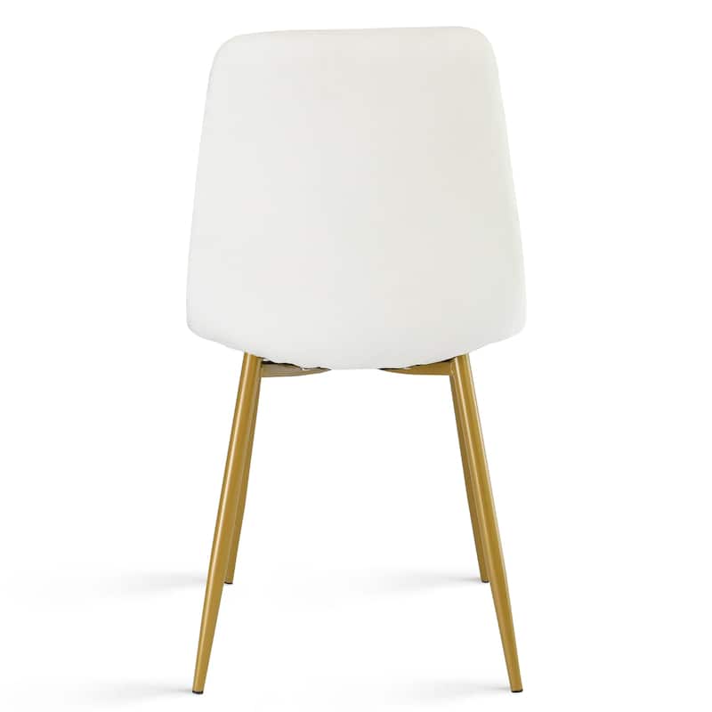 Velvet Upholstered Gold Frame Dining Chair Side Chair , Set of 4 - 34"x18"x18"