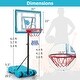 preview thumbnail 3 of 8, Pool Basketball Hoop 3.8-4.4 FT Adjustable Poolside BasketballGoal - See Details
