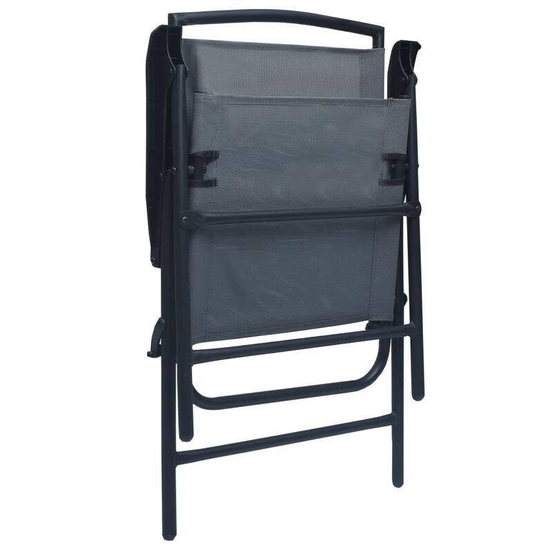 vidaXL 2x Folding Patio Chairs Texilene Camping Dinner Chair Seat Multi Colors