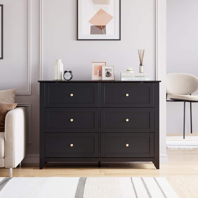 6 Chest of Drawer Dresser - Black_6-drawer - 6-drawer