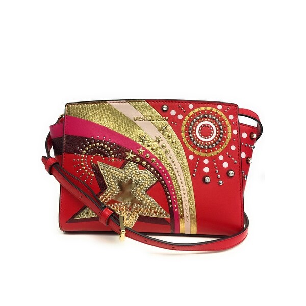 michael kors selma medium red