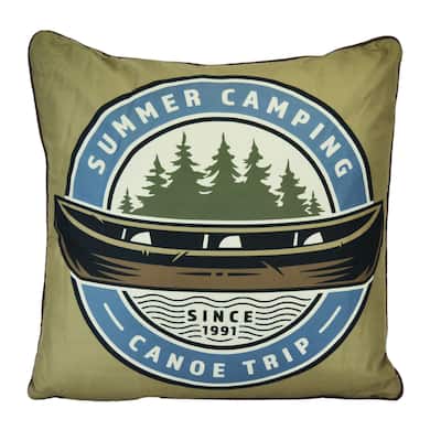 Donna Sharp Mountain Stream "Camping" Decorative Pillow