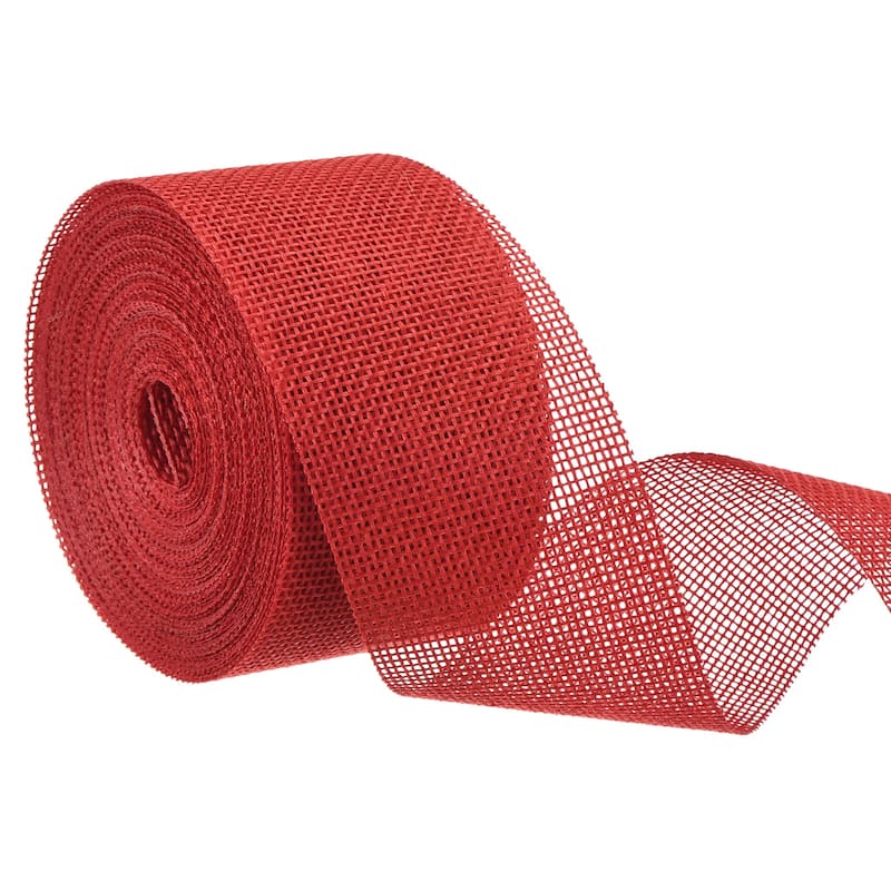 Burlap Ribbon, 2 Inch Wide 10 Yards Burlap Wired Ribbon
