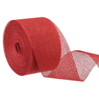 Burlap Ribbon, 2 Inch Wide 10 Yards Burlap Wired Ribbon