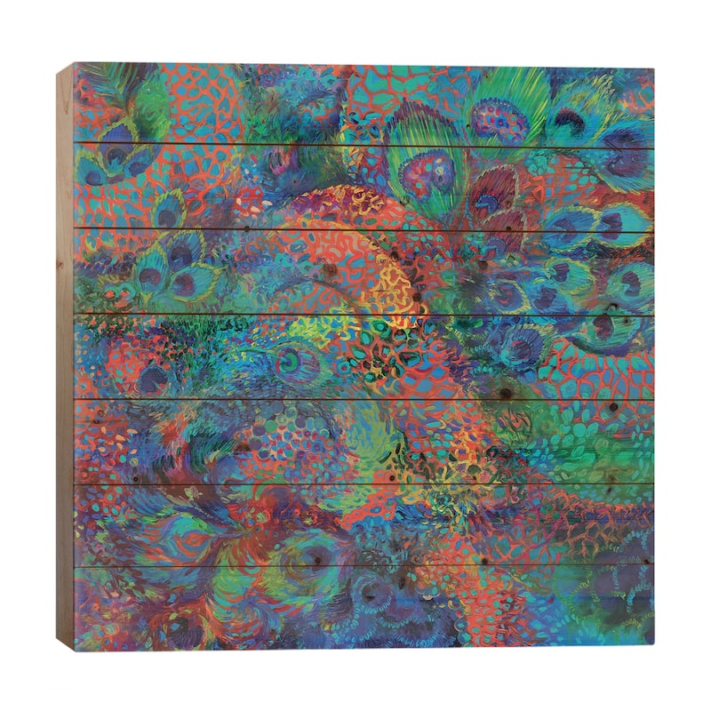 Vine Of The Soul Print On Wood by Iris Scott - Multi-Color - 26x26x1.5