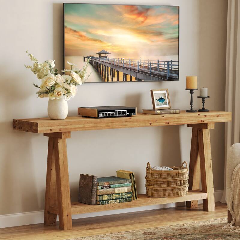 71-Inch TV Stand for 65/70/75-Inch TVs, Extra Long TV Media Console Entertainment Center with Shelve for Bedroom, Living Room