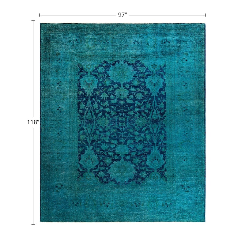 Contemporary Overdyed Wool Hand Knotted Area Rug - 8' 1" x 9' 10"