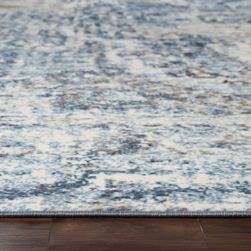 Superior Sabelle Non Slip Modern Medallion Foldable Washable Area Rug