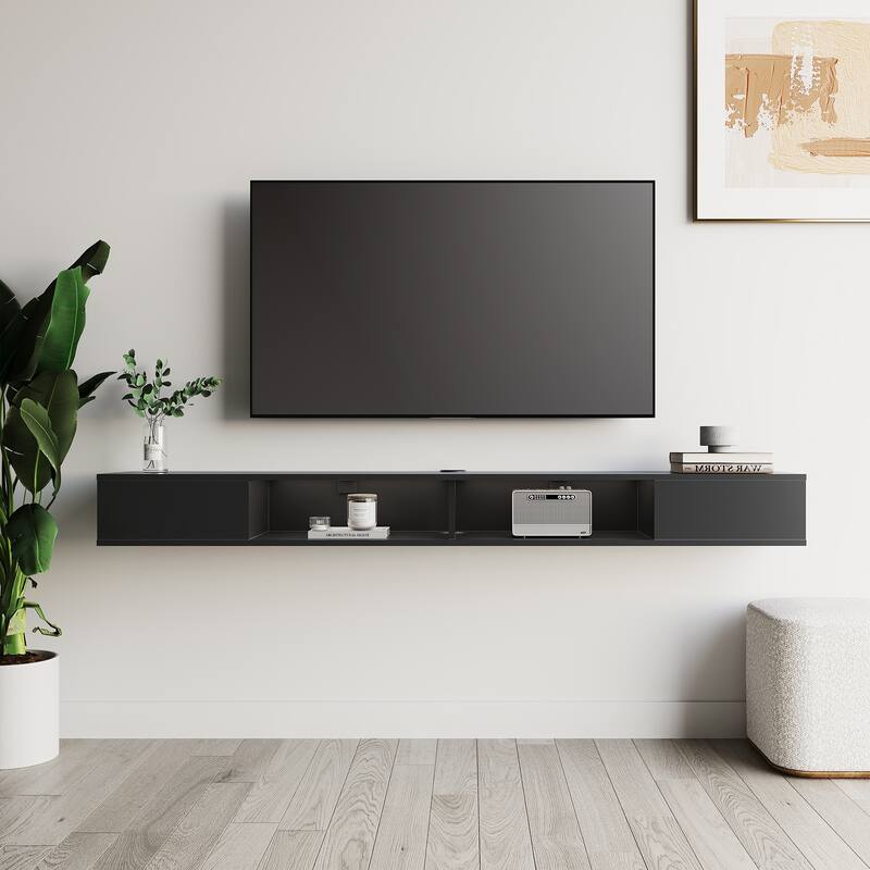 70 inch Floating TV Shelf for Wall, Entertainment Center for Living Room