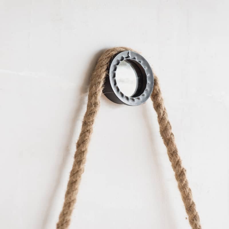 19.5" in Handsome Cleveland Mirror with Rope Strap