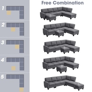 Mid Century Modern Combination Sofa Modular Sectional Sofa Set - Bed ...