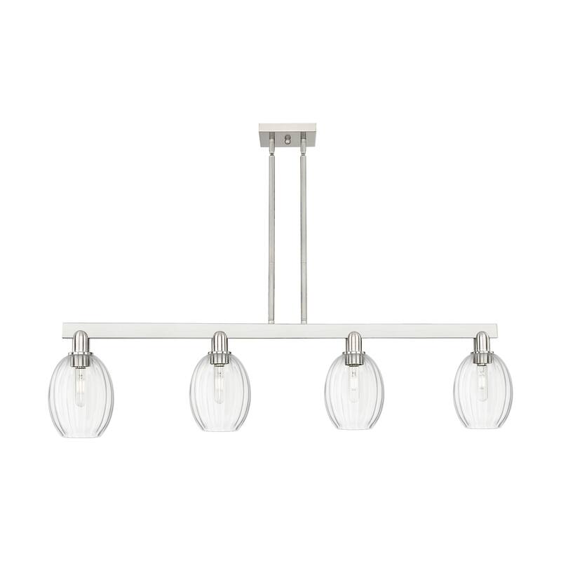 Innovations Lighting 716-4I-12-48 Preston Linear Preston 4 Light 48" - Brushed Satin Nickel / Clear