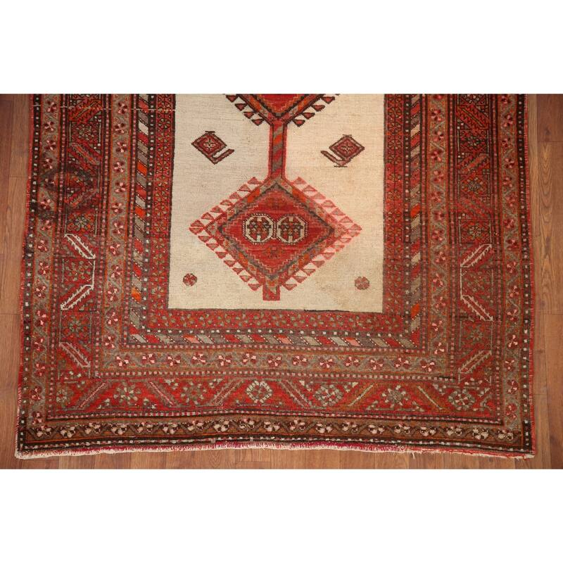 Malayer Vegetable Dye Persian Rug Hand-knotted Wool Carpet - 4'2" x 6'8"