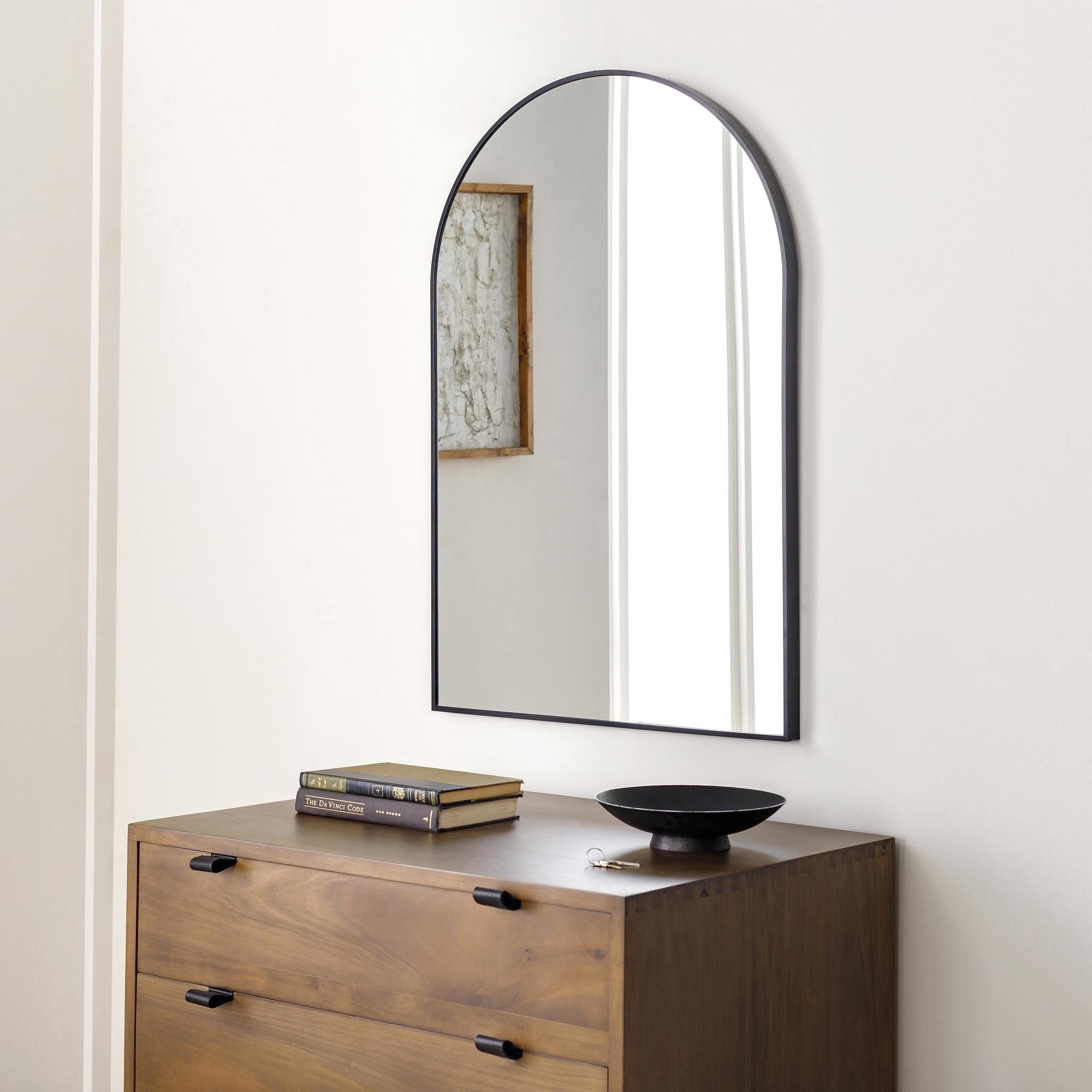 Livabliss Aranya Modern Aluminum Arched Accent Mirror