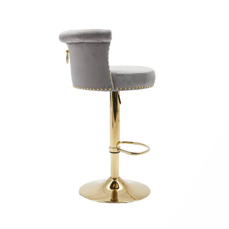 2PCS Swivel Counter Height Bar Stools