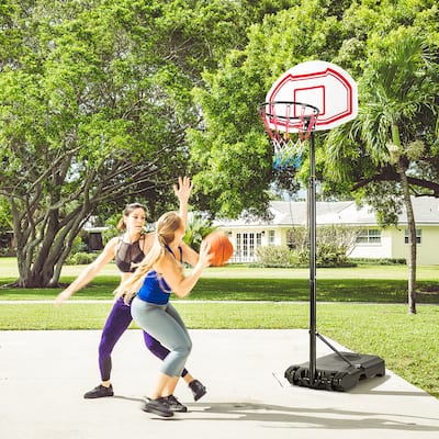 Portable Basketball Hoop Stand Height Adjustable Goal System W/2 Nets