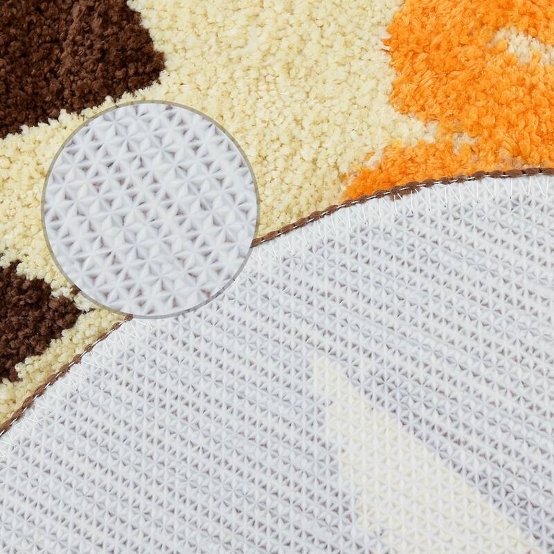Funny Letter Bath Rug, Non-Slip Absorbent Bathroom Mat Washable for Shower, Bathtub and Spa Floors