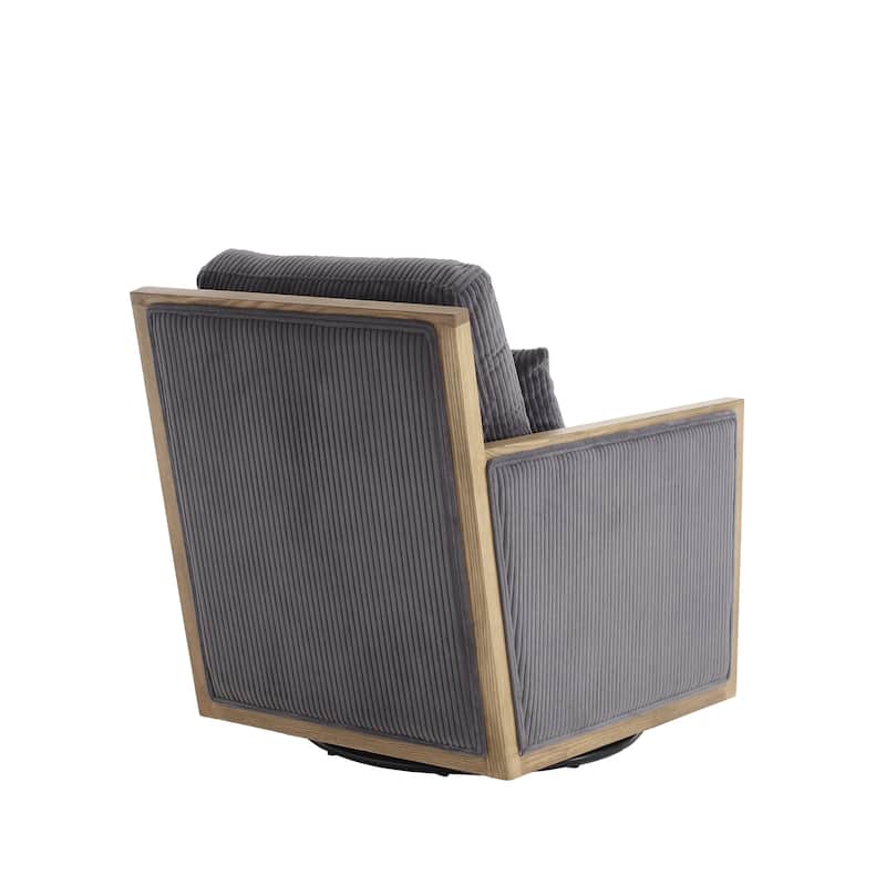 Corduroy Swivel Barrel Chair,Comfy Accent Sofa Chair for Living Room,360 Degree Swivel Barrel Club Chair