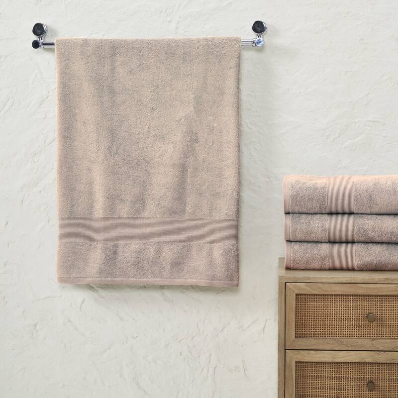 Fabstyles Soft Absorbent Bath Towel, 27 x 54 Inches, Set of 4