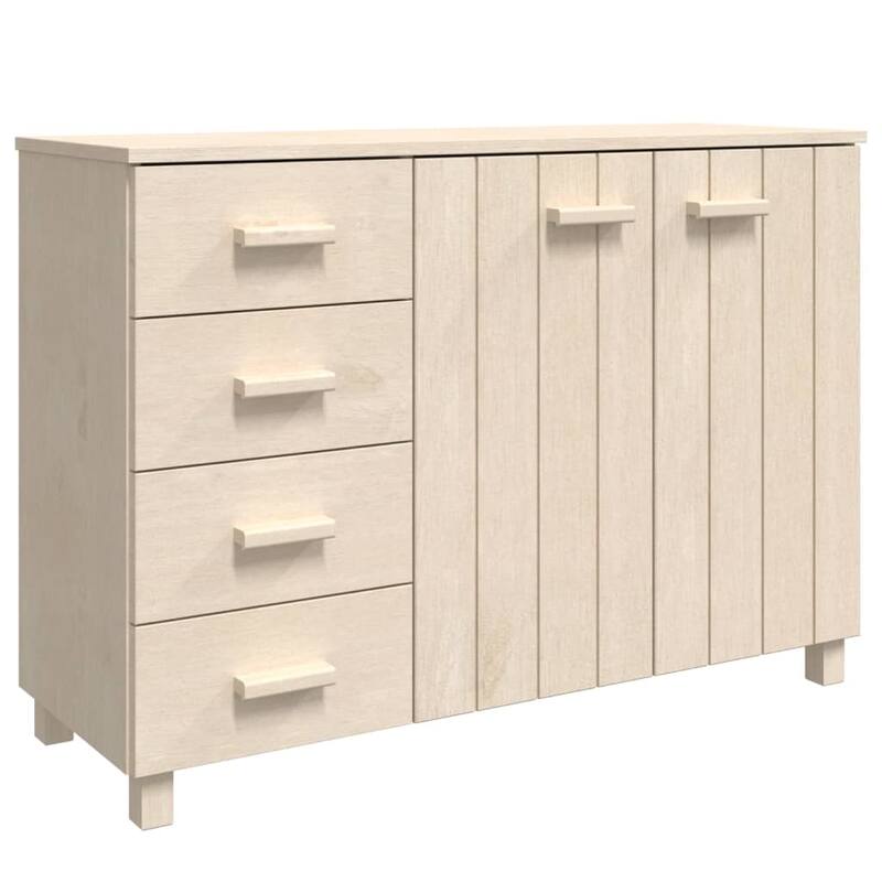 vidaXL Sideboard Buffet Console Cabinet for Kitchen HAMAR Solid Wood Pine - 44.5" x 15.7" x 31.5"