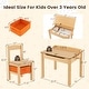 preview thumbnail 23 of 35, Multifunctional Kids Table and Chairs with Storage Space - 23" x 16" x 21.5"(L x W x H)