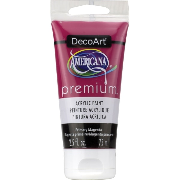 DecoArt Primary Magenta Americana Premium Acrylic Paint Tube 2.5oz