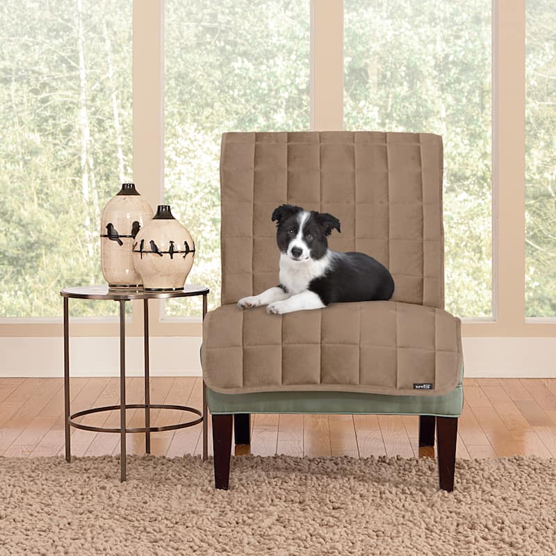 SureFit Deluxe Pet Armless Chair Furniture Cover
