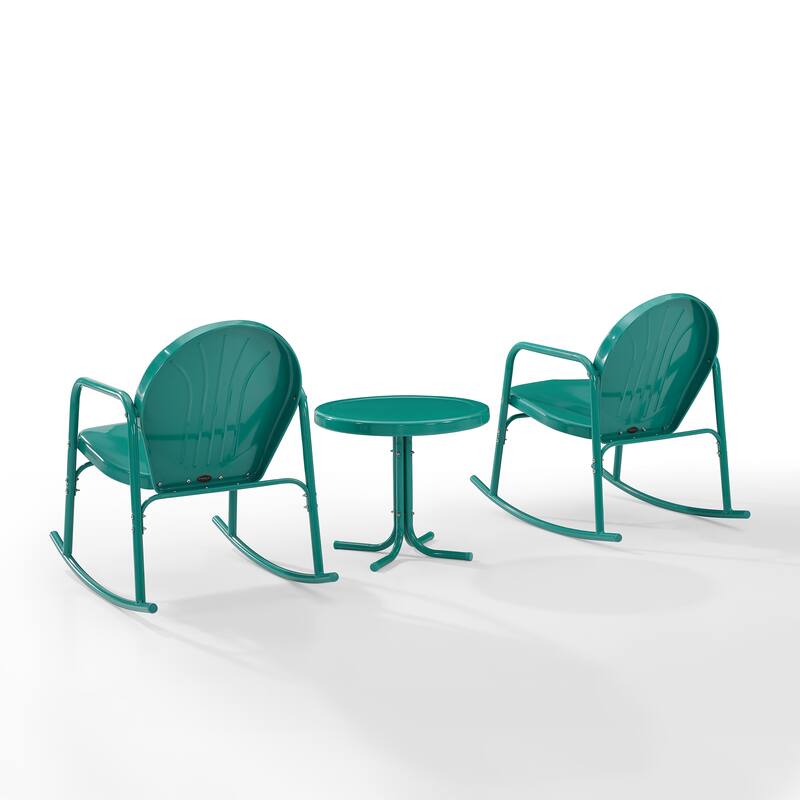 Crosley Griffith 3Pc Outdoor Rocking Chair Set - 79 W x 33.13 D x 32.25 H