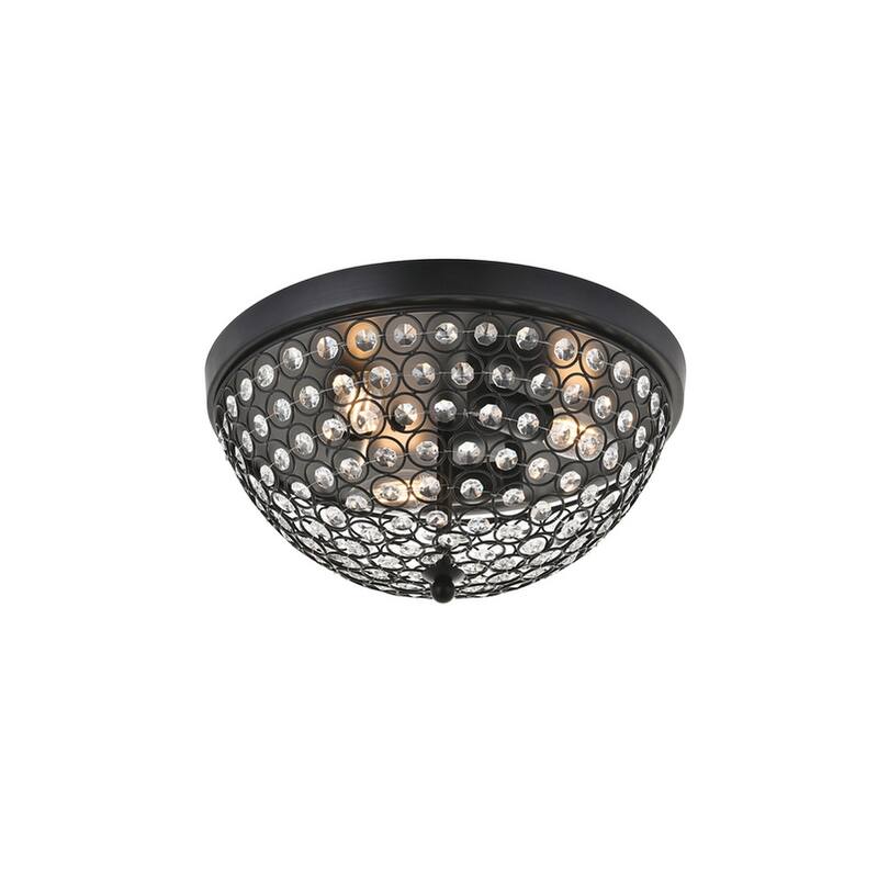 Taye 3 light Matte Black Flush Mount