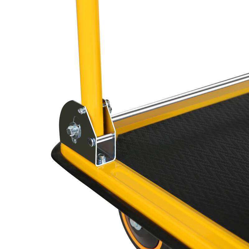 Platform Hand Truck Large Foldable Dolly Cart 360 Degree Swivel Wheels - Weight Capacity:660lbs