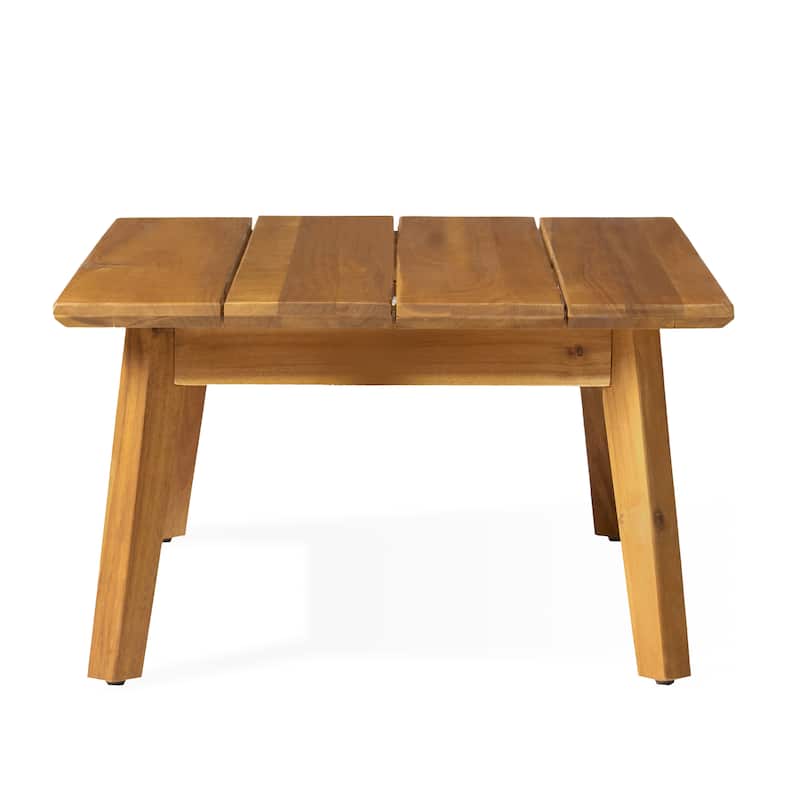 Christopher Knight Home Burchett Acacia Wood Outdoor Loveseat and Coffee Table Set with Optional Sunbrella Cushions