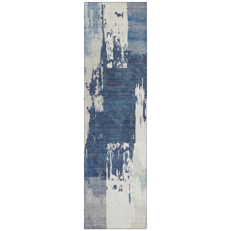 Machine Washable Indoor/ Outdoor Contemporary Fusion Chantille Rug
