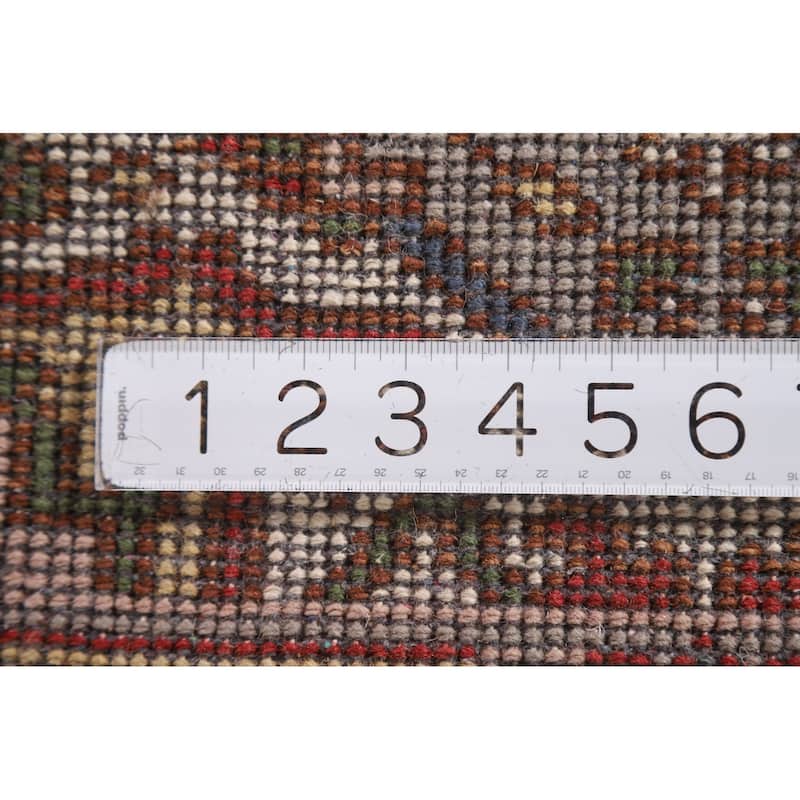 Heriz Serapi Oriental Rug Handmade Grey Wool Carpet - 2'0"x 3'0"