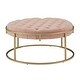 preview thumbnail 8 of 24, Perdita Gold Finish Velvet Round Tufted Ottoman by iNSPIRE Q Bold