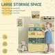 preview thumbnail 6 of 7, HOMCOM Kids Bookcase Multi-Shelf Rack Organizer with Storage Drawer for Books, Playroom, Pale Green