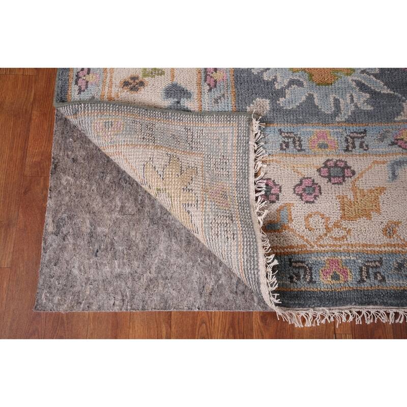 All-Over Floral Oushak Indian Area Rug Handmade Wool Carpet - 8'0"x 9'10"