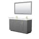 Option Dark Gray, Gold Trim, Carrara Cultured Marble Top