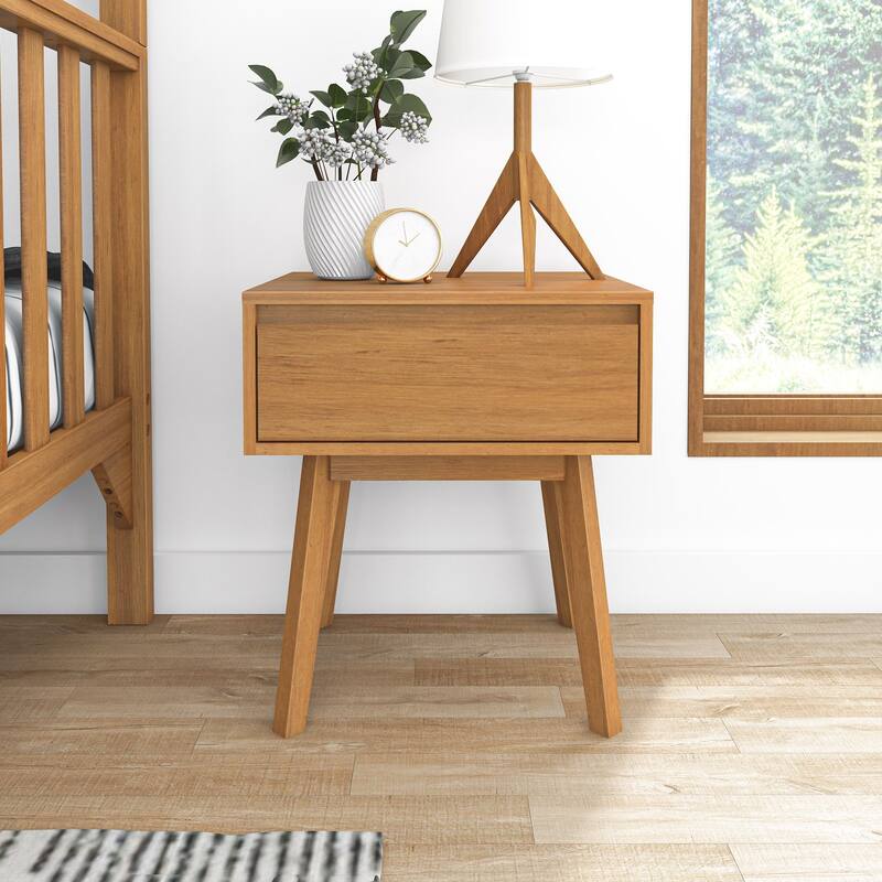 Max and Lily Scandinavian 1 -Drawer Nightstand - Set of 2