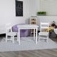 preview thumbnail 24 of 41, Kids 3 Piece Solid Hardwood Table and Chair Set for Playroom, Kitchen