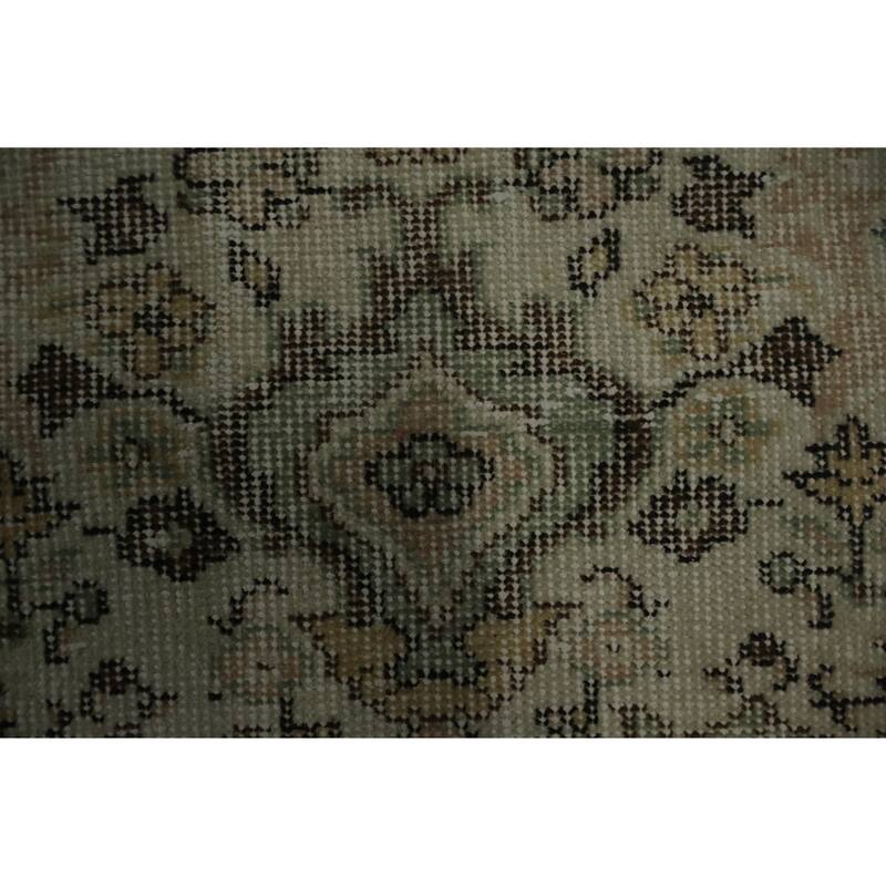 Hand Knotted Oriental 100% Wool Carpet Transitional Floral Beige & Ivories Anatolian Area Rug - 9' 11'' X 6' 4''