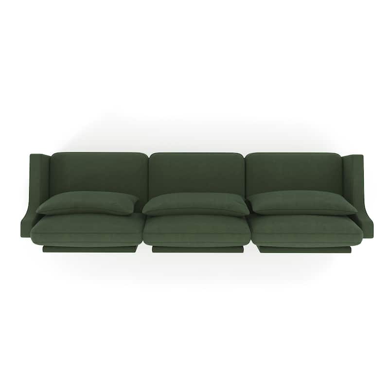 105.9" Chenille 4-Seater Sofa with ergonomic, wooden base,high - resilience sponge for Living Room