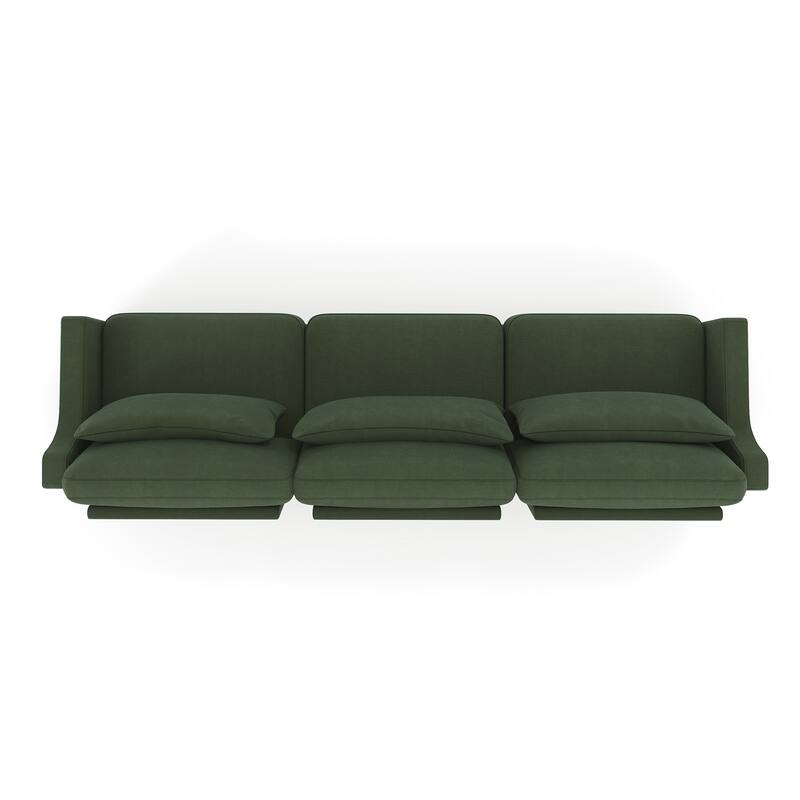 GDFStudio - Calliope Three-Seater Chenille Sofa