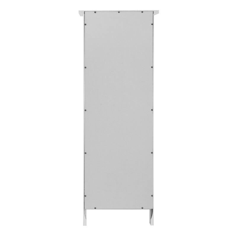 Freestanding Medicine Cabinet Skin Care Cabinet with 4 Drawers, Slim Bathroom Corner Cabinet Floor Cabinet