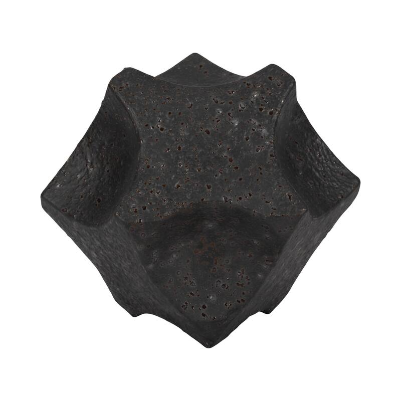 Sagebrook Home Textured Geometric Orb, Black
