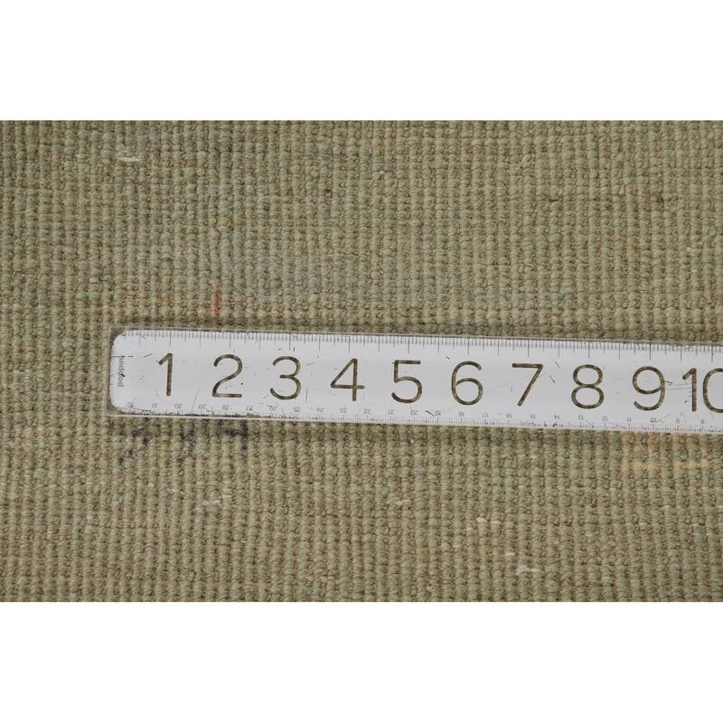 Hand Knotted Oriental 100% Wool Carpet Modern Modern Green Gabbeh Area Rug - 4' 9'' X 3' 2''