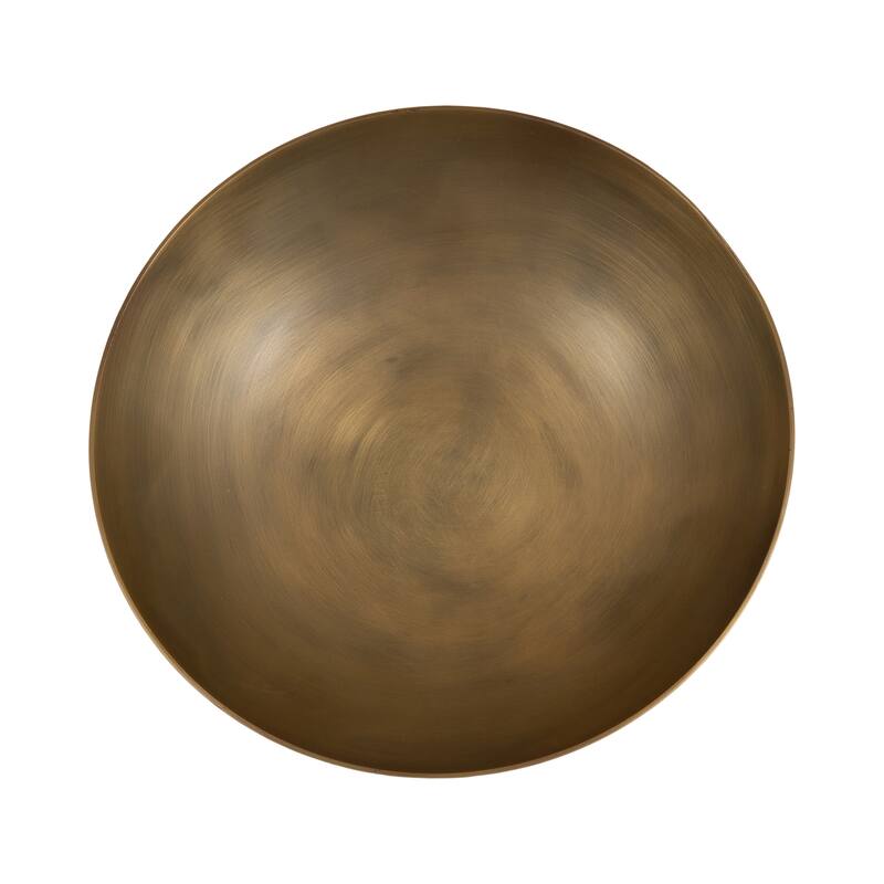 Kate and Laurel Trenza Round Footed Metal Bowl - 12" Diameter