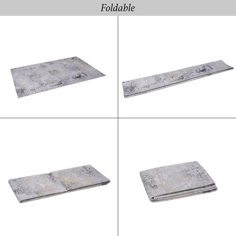 LOOM & LUXE Gray/Gold Area Rug