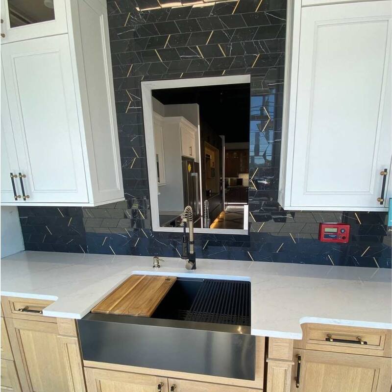 The Tile Life Stately Avenue 11x12 Nero Marquina Porcelain Floor & Wall Tile
