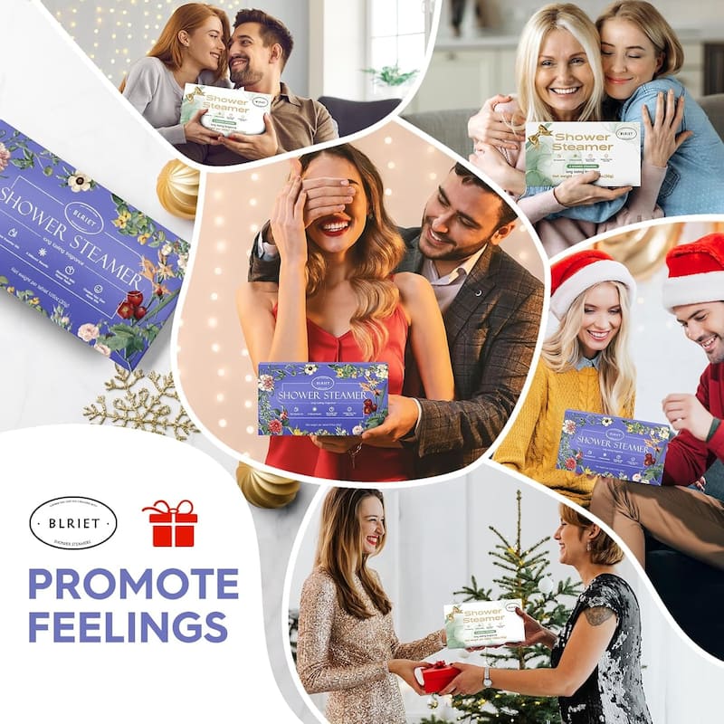 Natural Home Spa Self Care Relaxation Shower Bombs Beauty Gifts 8 Pack