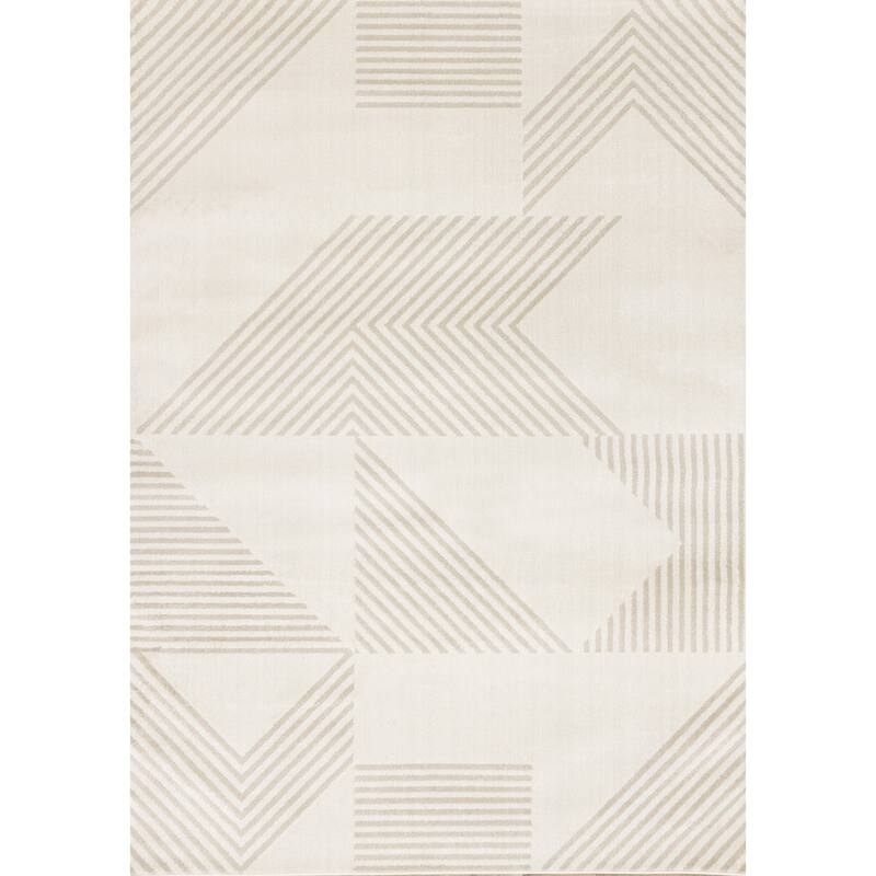 HomeRoots Geometric Modern Rectangle Area Rug - 5' X 8'